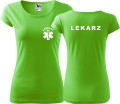 Koszulka medyczna damska PURE kolor green apple nadruk Lekarz 04 AlleKoszulki Odzież medyczna.jpg