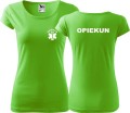 Koszulka medyczna damska PURE kolor green apple nadruk Opiekun 04 AlleKoszulki Odzież medyczna.jpg