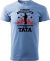 Koszulka dla Taty strażaka z nadrukiem Dla większości jestem strażakiem ale dla najważniejszych tatą kolor błękitny