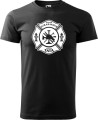 Koszulka dla taty strażaka Jestem Tatą Jestem Strażakiem kolor czarny
