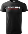 Koszulka dla strażaka z nadrukiem Polish Firefighter kolor czarny