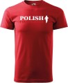 Koszulka dla strażaka z nadrukiem Polish Firefighter kolor czerwony