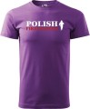 Koszulka dla strażaka z nadrukiem Polish Firefighter kolor fioletowy