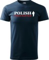 Koszulka dla strażaka z nadrukiem Polish Firefighter kolor granatowy