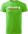 Koszulka dla strażaka z nadrukiem Polish Firefighter kolor green apple