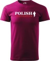 Koszulka dla strażaka z nadrukiem Polish Firefighter kolor fuksja