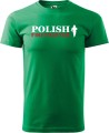 Koszulka dla strażaka z nadrukiem Polish Firefighter kolor zieleń trawy
