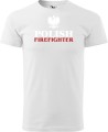 Koszulka dla strażaka z nadrukiem Polish Firefighter aradena kolor biały