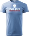 Koszulka dla strażaka z nadrukiem Polish Firefighter aradena kolor błękitny