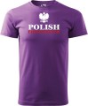 Koszulka dla strażaka z nadrukiem Polish Firefighter aradena kolor fioletowy