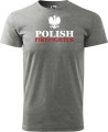 Koszulka dla strażaka z nadrukiem Polish Firefighter aradena kolor szary