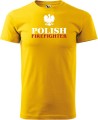 Koszulka dla strażaka z nadrukiem Polish Firefighter aradena kolor żółty