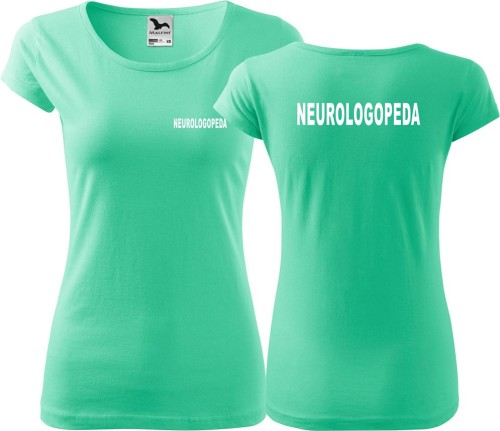 Neurologopeda 03 koszulka damska pure medyczna mięta.jpg