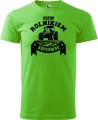 Koszulka dla rolnika z zabawnym nadrukiem Jestem Rolnikiem a jaka jest Twoja super moc? Kolor green apple.
