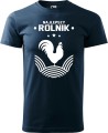 Koszulka dla rolnika z nadrukiem Najlepszy Rolnik Kolor granatowy