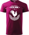 Koszulka dla rolnika z nadrukiem Najlepszy Rolnik Kolor malinowy