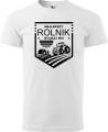Koszulka rolnika z nadrukiem Najlepszy rolnik w całej wsi kolor biały