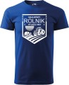 Koszulka rolnika z nadrukiem Najlepszy rolnik w całej wsi kolor chabrowy