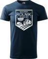 Koszulka rolnika z nadrukiem Najlepszy rolnik w całej wsi kolor granatowy