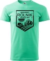 Koszulka rolnika z nadrukiem Najlepszy rolnik w całej wsi kolor miętowy