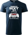 Zabawna koszulka dla rolnika Nienawidzę być Sexy ale jestem rolnikiem więc nic na to nie poradzę. Kolor granatowy.