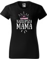 Koszulka najlepsza mama prezent dla mamy na Dzień Mamy bluzka z nadrukiem Najlepsza Mama kolor czarny
