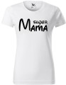 Koszulka Dzień Mamy z napisem Super Mama bawełna damski krój kolor biały