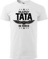 Najlepszy Tata na Świecie Skrzydła koszulka męska aradena tshirt biała prezent na dzień taty