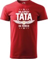 Najlepszy Tata na Świecie Skrzydła koszulka męska aradena tshirt prezent na dzień taty czerwony