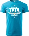 Najlepszy Tata na Świecie Skrzydła koszulka męska aradena tshirt prezent na dzień taty turkus