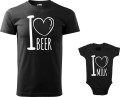 Zestaw koszulka i body I love beer Milk kolor czarny AlleKoszulki Dzień Taty.jpg