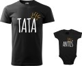 Zestaw koszulka męska i body nadruk Tata + imię dziecka 1 kolor czarny AlleKoszulki Dzień Taty.jpg