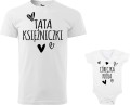 Zestaw koszulka męska i body nadruk Tata Księżniczki Córeczka Króla kolor biały AlleKoszulki Dzień Taty.jpg