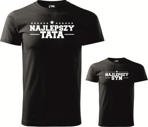 Najlepszy Tata Syn 01 koszulka męska allekoszulki tshirt prezent na dzień taty zestaw koszulka dziecięca czarny.jpg