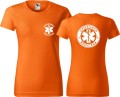Opiekunka Medyczna 06 damska koszulka medyczna bawełniana tshirt pomarańcz.jpg