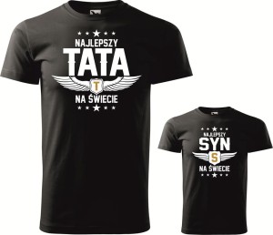 Zestaw koszulek dla taty i syna "Najlepszy Tata, Syn na Świecie"