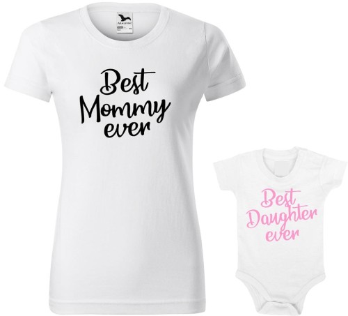 Best Mommy Doughter ever koszulka damska body allekoszulki biała.jpg