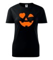 Koszulka damska czarna halloween z nadrukiem dynia oczko