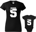 Mama Córka na 5 koszulka damska body allekoszulki czarna.jpg