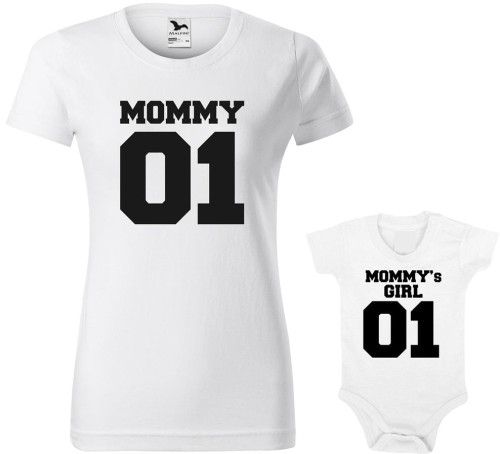 Mommy Mommy`s Girl koszulka damska body allekoszulki biała.jpg