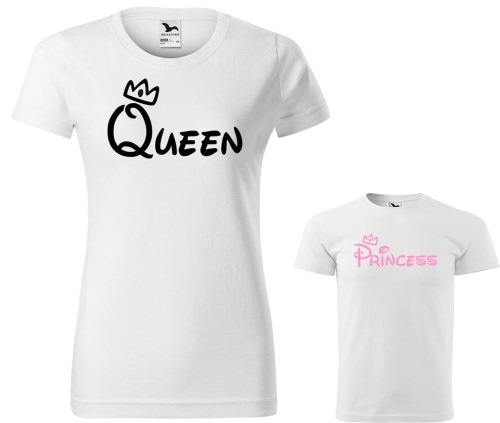 Queen Princess 02 koszulka damska dziecięca allekoszulki białe.jpg