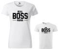 Real Boss Mama Mini Boss Córka koszulka damska dziecięca allekoszulki biała.jpg