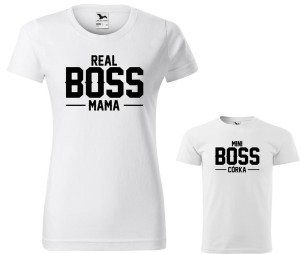 Zestaw koszulek "Real Boss Mama Real Boss Córka"