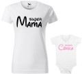 Super Mama Córka koszulka damska body allekoszulki biała (Copy).jpg