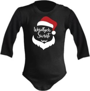 Świąteczne Body dziecięce z dł. rękawem WESOŁYH ŚWIĄT