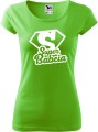 Super Babcia 01 koszulka damska pure allekoszulki prezent na dzień babci green apple.jpg