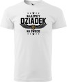 Koszulka dla dziadka z nadrukiem Najlepszy Dziadek Na Świcie skrzydła kolor biały