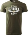 Koszulka dla dziadka z nadrukiem Najlepszy Dziadek Na Świcie skrzydła kolor militarny