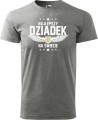 Koszulka dla dziadka z nadrukiem Najlepszy Dziadek Na Świcie skrzydła kolor szary