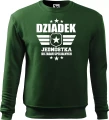 Bluza dla dziadka z nadrukiem Dziadek jednostka do zadań specjalnych prezent na dzień dziadka kolor zieleń  butelkowa
